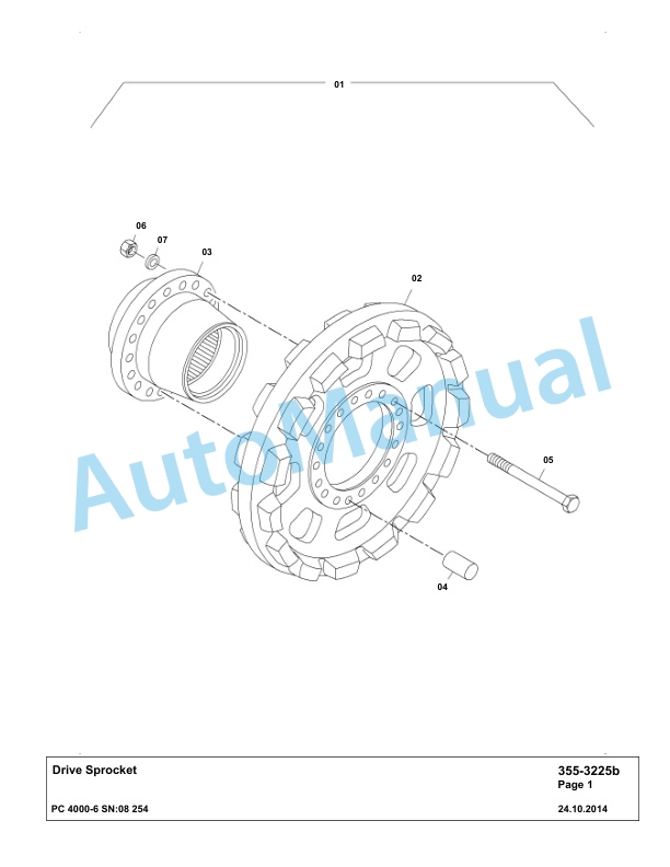 Komatsu PC4000-6 Hydraulic Excavator Parts Manual G08254-2