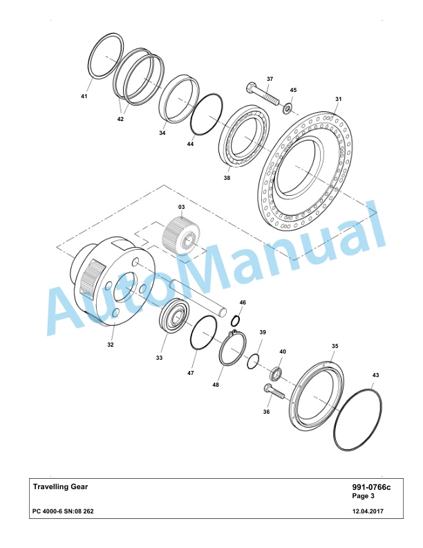 Komatsu PC4000-6 Hydraulic Excavator Parts Manual G08262-5