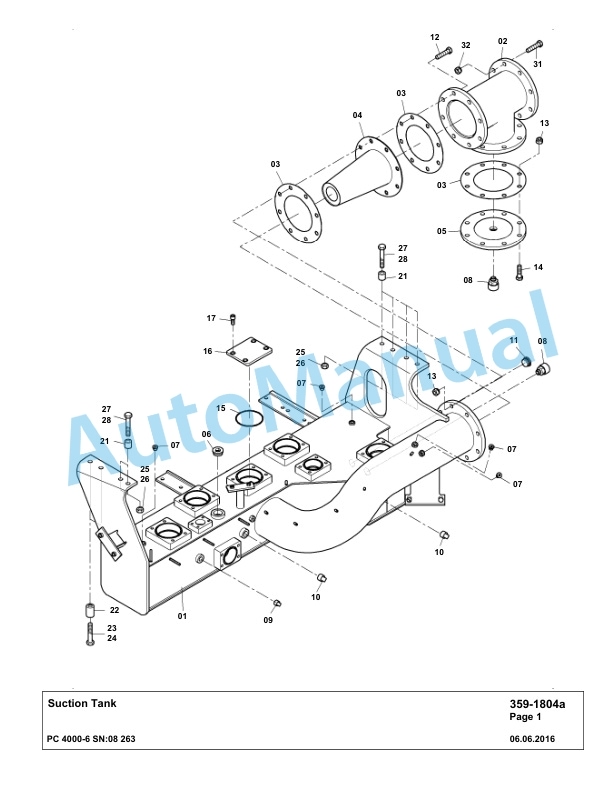 Komatsu PC4000-6 Hydraulic Excavator Parts Manual G08263-3