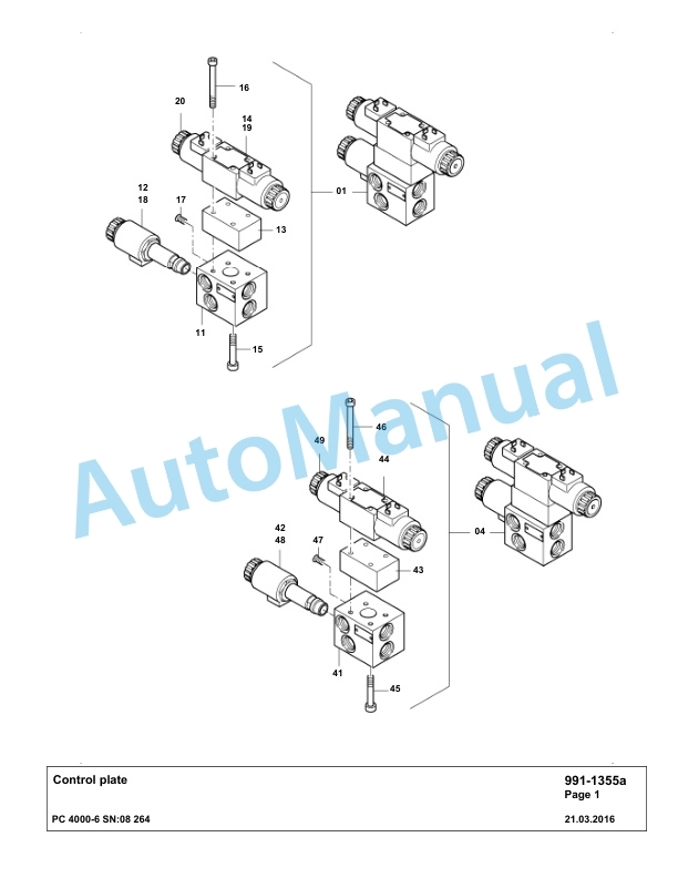 Komatsu PC4000-6 Hydraulic Excavator Parts Manual G08264-5