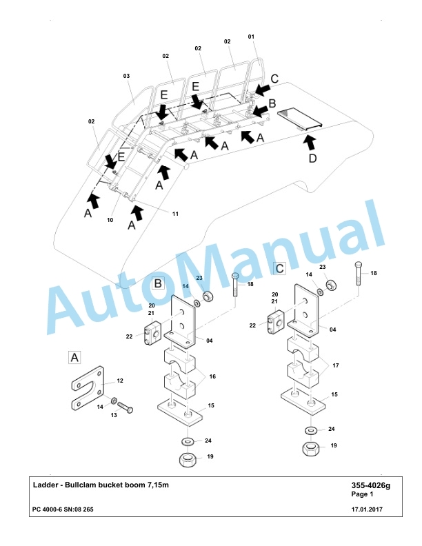 Komatsu PC4000-6 Hydraulic Excavator Parts Manual G08265-2
