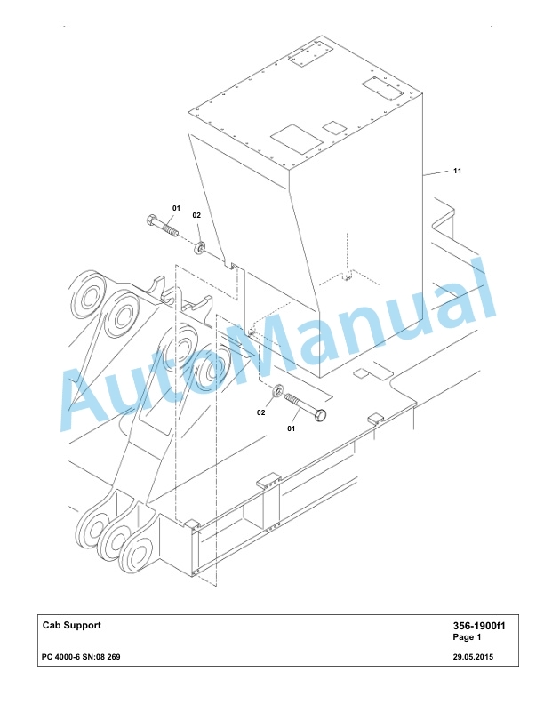 Komatsu PC4000-6 Hydraulic Excavator Parts Manual G08269-3