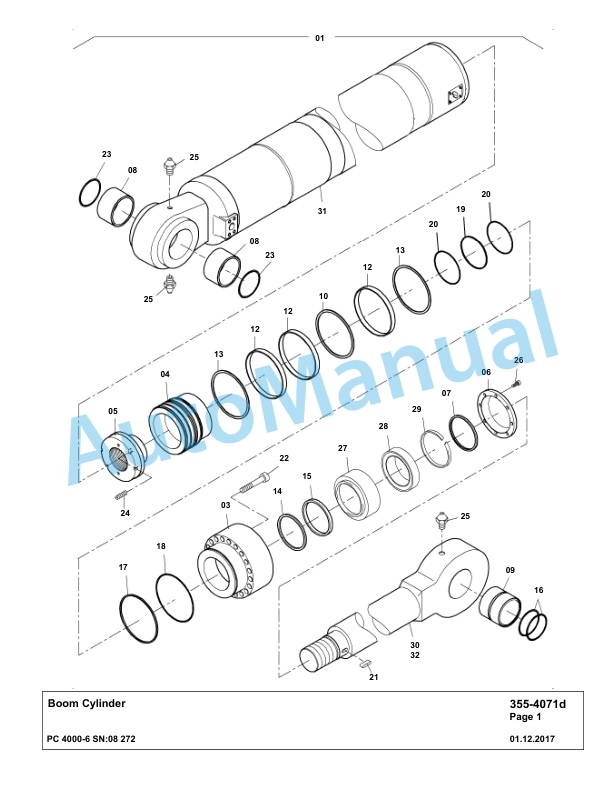 Komatsu PC4000-6 Hydraulic Excavator Parts Manual G08272-2