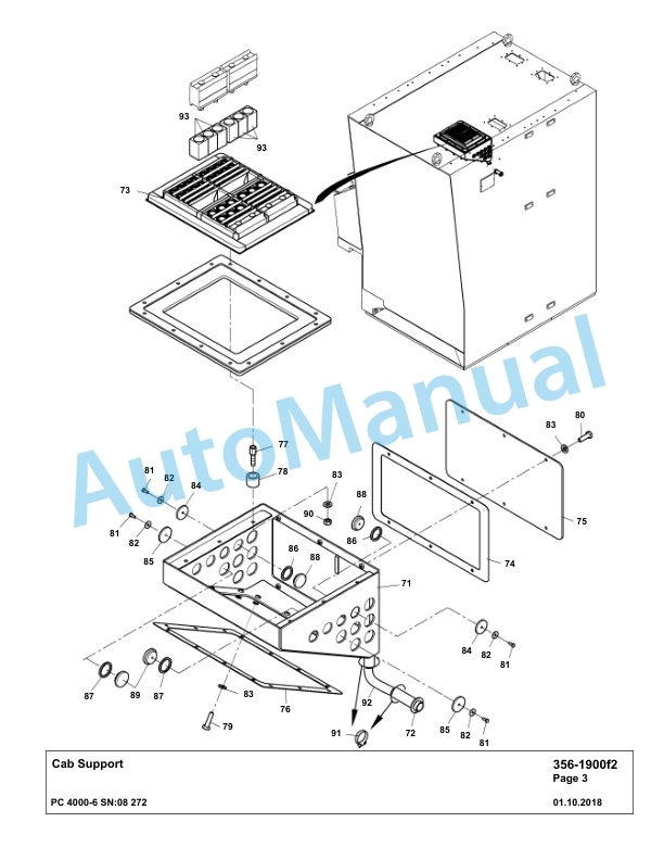 Komatsu PC4000-6 Hydraulic Excavator Parts Manual G08272-3