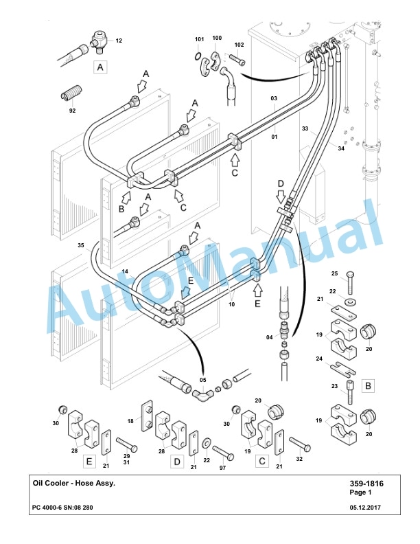 Komatsu PC4000-6 Hydraulic Excavator Parts Manual G08280-4