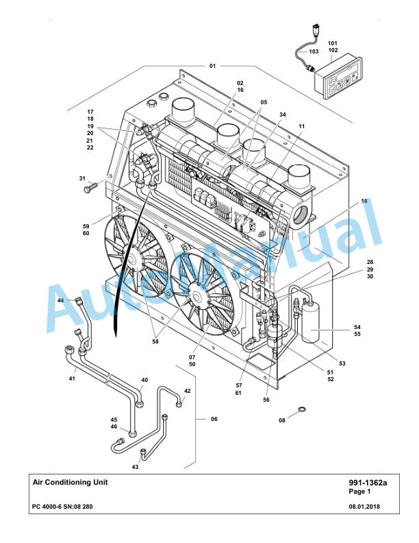 Komatsu PC4000-6 Hydraulic Excavator Parts Manual G08280-5