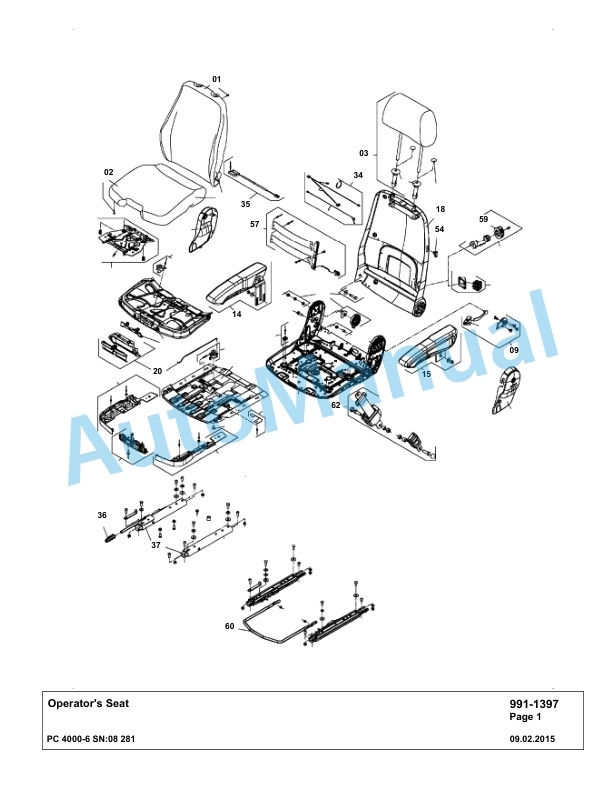 Komatsu PC4000-6 Hydraulic Excavator Parts Manual G08281-5