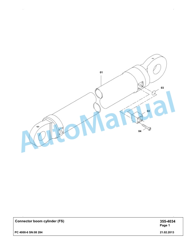Komatsu PC4000-6 Hydraulic Excavator Parts Manual G08284-2