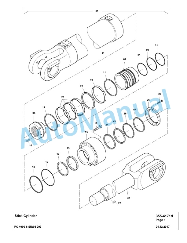 Komatsu PC4000-6 Hydraulic Excavator Parts Manual G08293-2