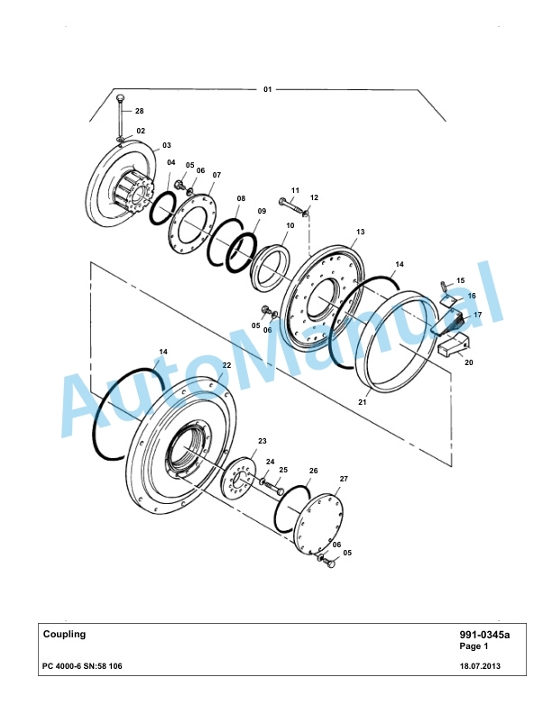Komatsu PC4000-6 Hydraulic Excavator Parts Manual G58106-5