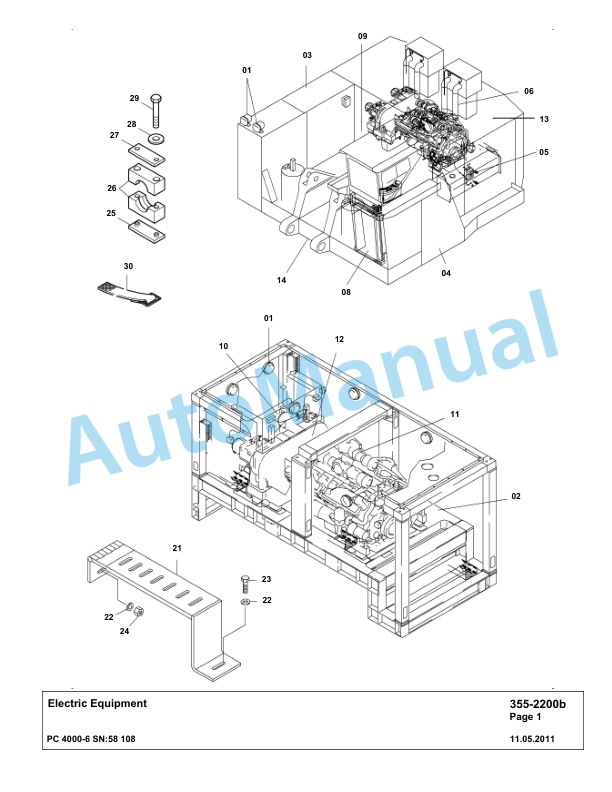 Komatsu PC4000-6 Hydraulic Excavator Parts Manual G58108-3
