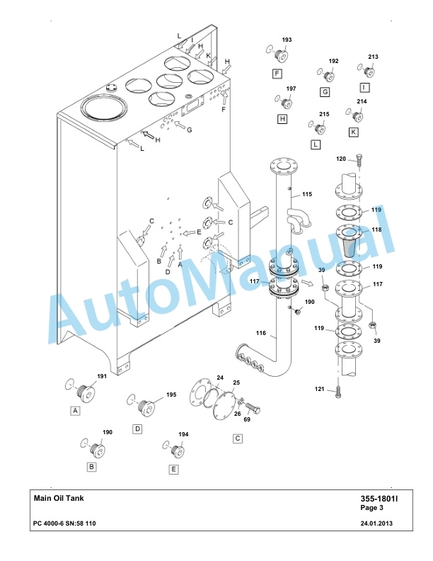 Komatsu PC4000-6 Hydraulic Excavator Parts Manual G58110-2