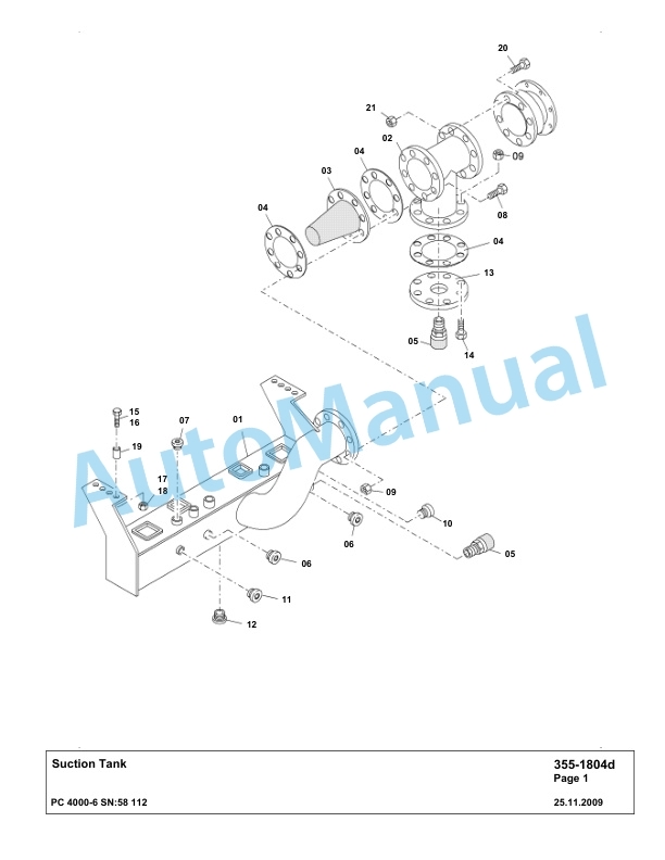 Komatsu PC4000-6 Hydraulic Excavator Parts Manual G58112-2