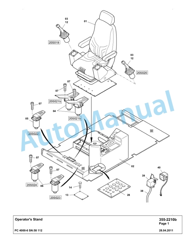 Komatsu PC4000-6 Hydraulic Excavator Parts Manual G58112-3