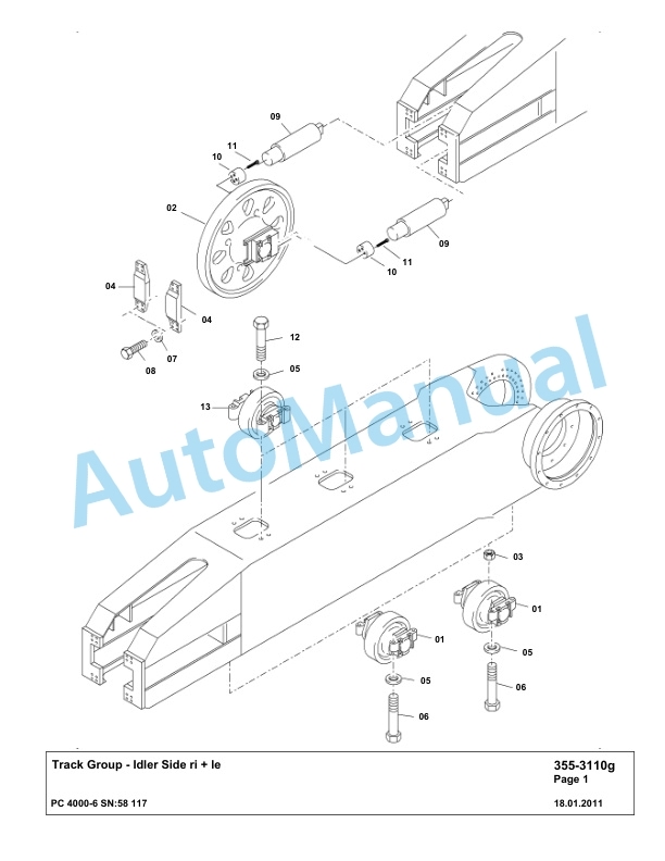 Komatsu PC4000-6 Hydraulic Excavator Parts Manual G58117-4
