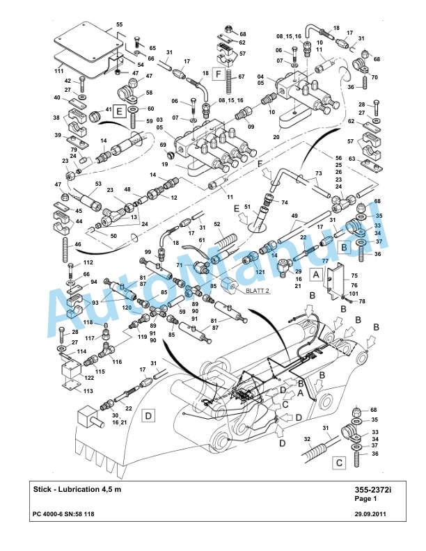 Komatsu PC4000-6 Hydraulic Excavator Parts Manual G58118-4