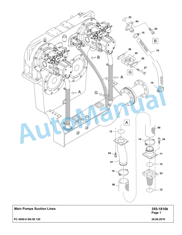 Komatsu PC4000-6 Hydraulic Excavator Parts Manual G58120-2