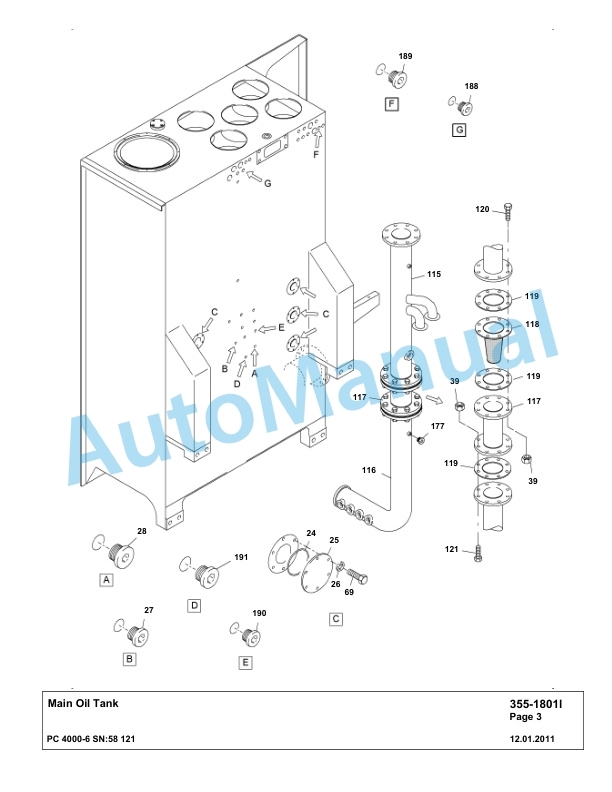 Komatsu PC4000-6 Hydraulic Excavator Parts Manual G58121-2