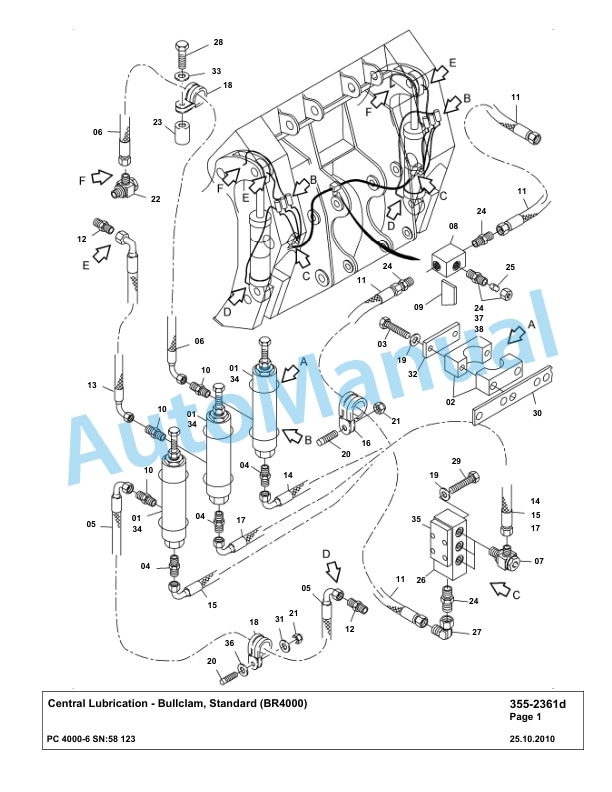 Komatsu PC4000-6 Hydraulic Excavator Parts Manual G58123-4