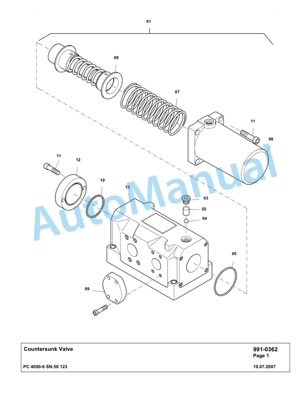 Komatsu PC4000-6 Hydraulic Excavator Parts Manual G58123-5