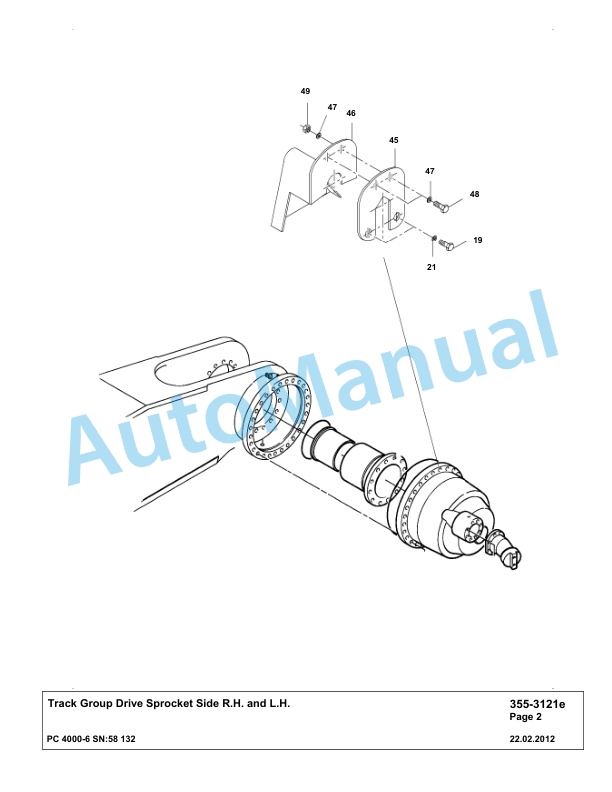 Komatsu PC4000-6 Hydraulic Excavator Parts Manual G58132-4