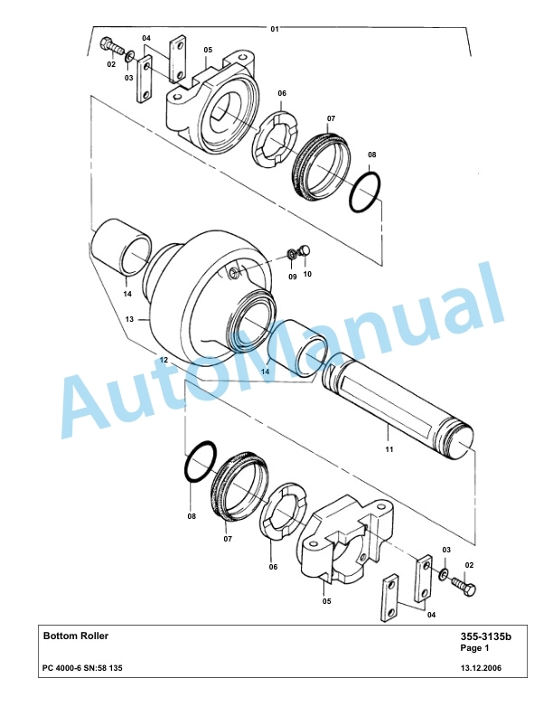 Komatsu PC4000-6 Hydraulic Excavator Parts Manual G58135-4