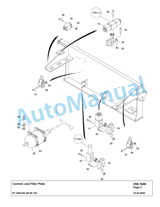 Komatsu PC4000-6E Hydraulic Excavator Parts Manual G08165-3