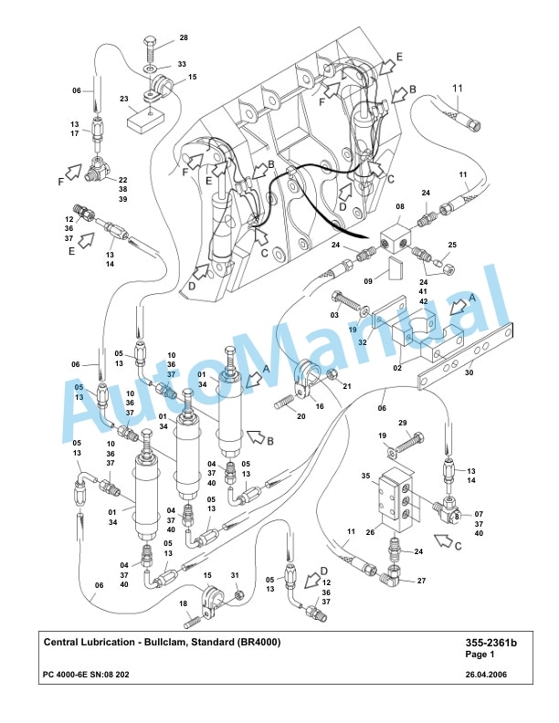 Komatsu PC4000-6E Hydraulic Excavator Parts Manual G08202-2