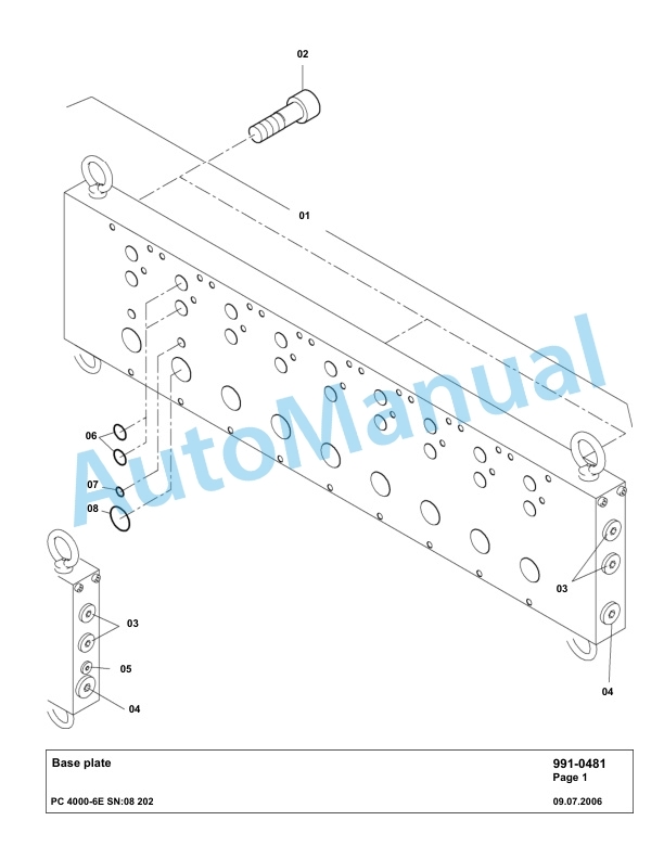 Komatsu PC4000-6E Hydraulic Excavator Parts Manual G08202-5