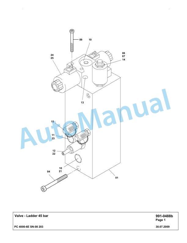 Komatsu PC4000-6E Hydraulic Excavator Parts Manual G08203-5