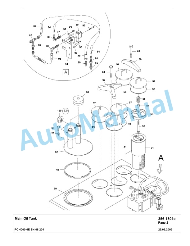 Komatsu PC4000-6E Hydraulic Excavator Parts Manual G08204-3