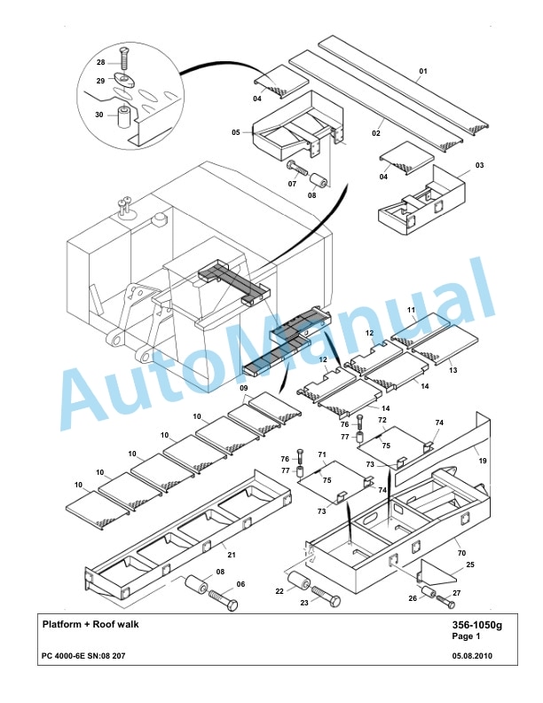 Komatsu PC4000-6E Hydraulic Excavator Parts Manual G08207-3