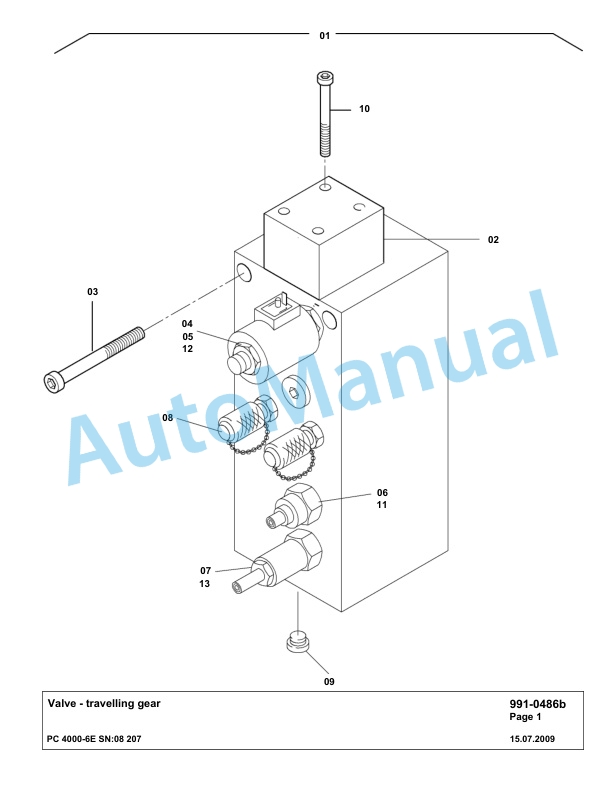Komatsu PC4000-6E Hydraulic Excavator Parts Manual G08207-5