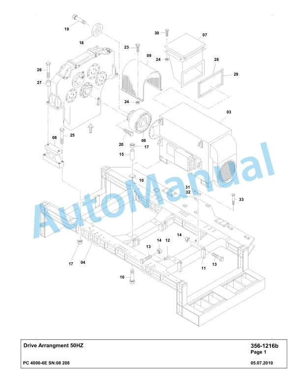 Komatsu PC4000-6E Hydraulic Excavator Parts Manual G08208-3