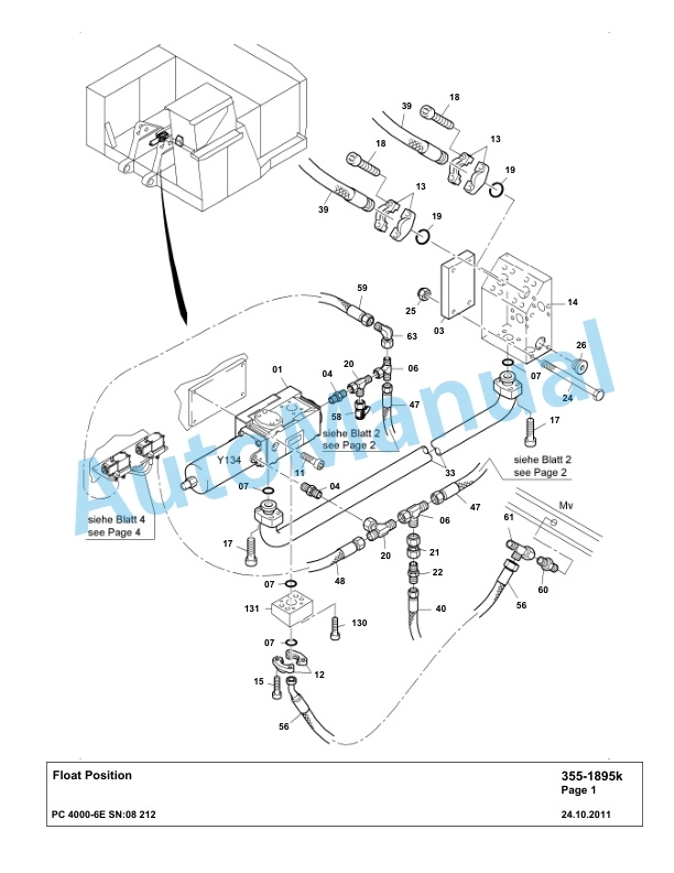 Komatsu PC4000-6E Hydraulic Excavator Parts Manual G08212-2