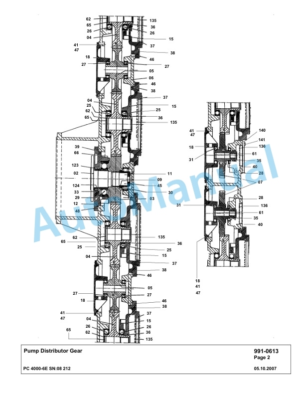 Komatsu PC4000-6E Hydraulic Excavator Parts Manual G08212-5