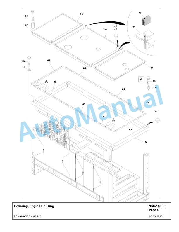 Komatsu PC4000-6E Hydraulic Excavator Parts Manual G08213-3