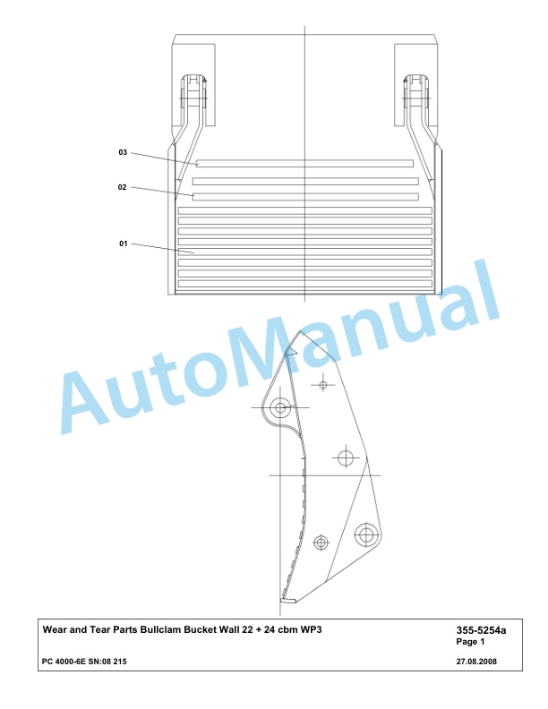 Komatsu PC4000-6E Hydraulic Excavator Parts Manual G08215-3