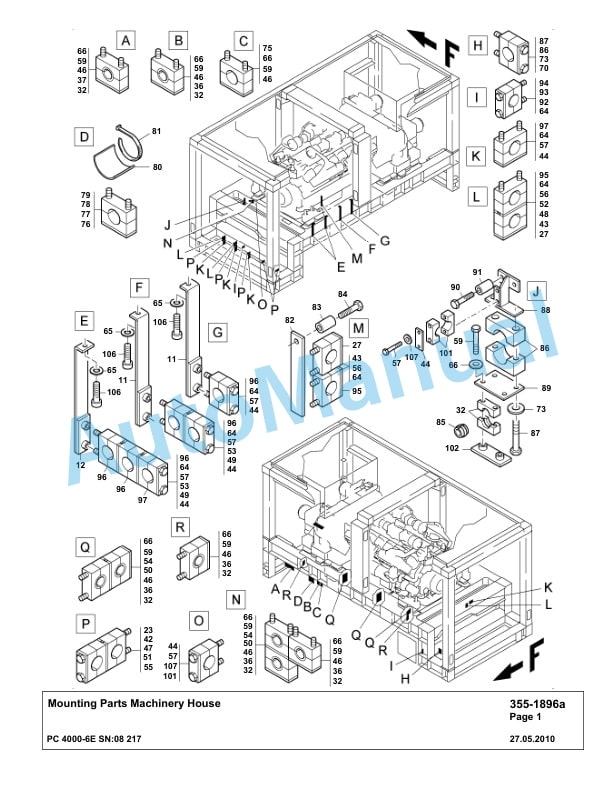 Komatsu PC4000-6E Hydraulic Excavator Parts Manual G08217-2