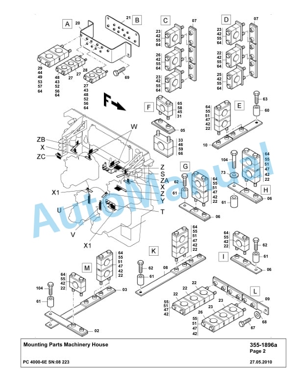 Komatsu PC4000-6E Hydraulic Excavator Parts Manual G08223-2