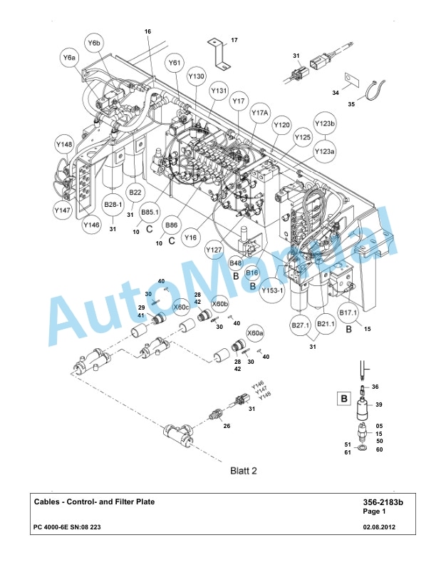 Komatsu PC4000-6E Hydraulic Excavator Parts Manual G08223-4