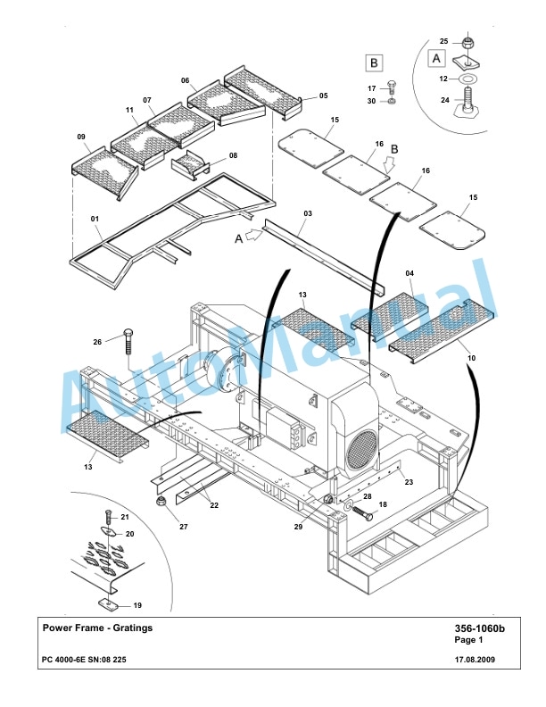 Komatsu PC4000-6E Hydraulic Excavator Parts Manual G08225-3