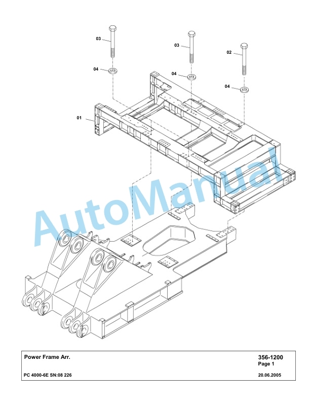 Komatsu PC4000-6E Hydraulic Excavator Parts Manual G08226-3