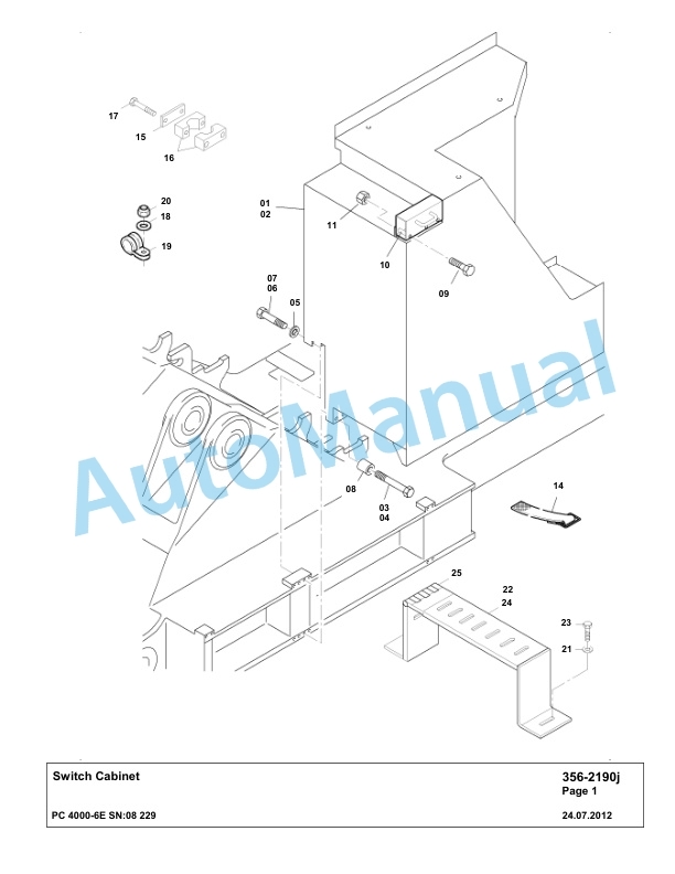 Komatsu PC4000-6E Hydraulic Excavator Parts Manual G08229-4