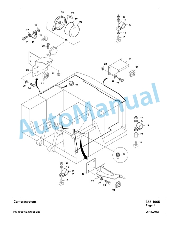 Komatsu PC4000-6E Hydraulic Excavator Parts Manual G08230-2
