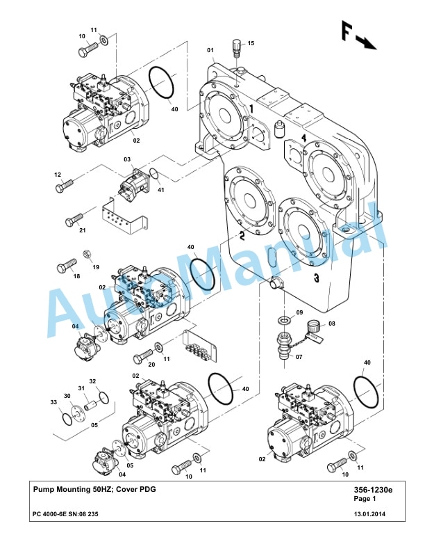 Komatsu PC4000-6E Hydraulic Excavator Parts Manual G08235-3