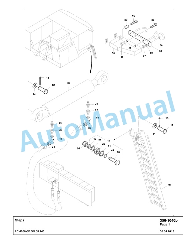 Komatsu PC4000-6E Hydraulic Excavator Parts Manual G08240-3