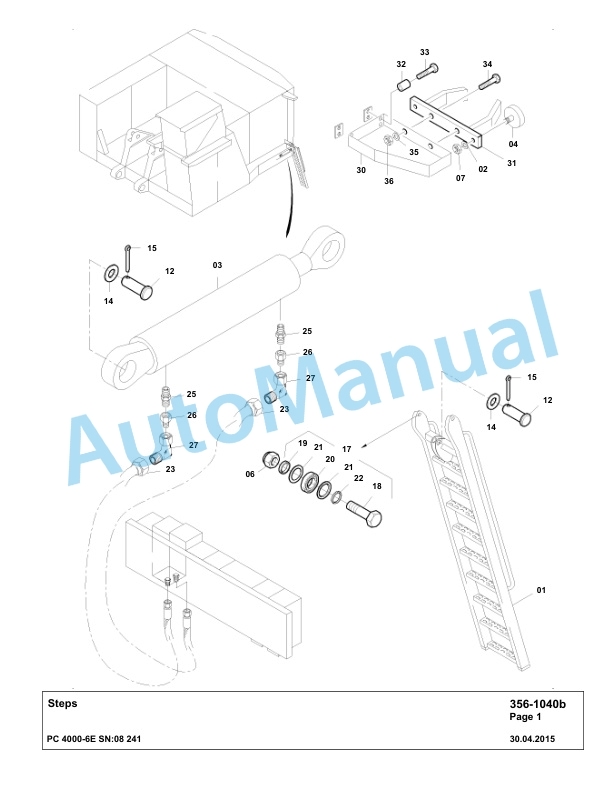 Komatsu PC4000-6E Hydraulic Excavator Parts Manual G08241-3