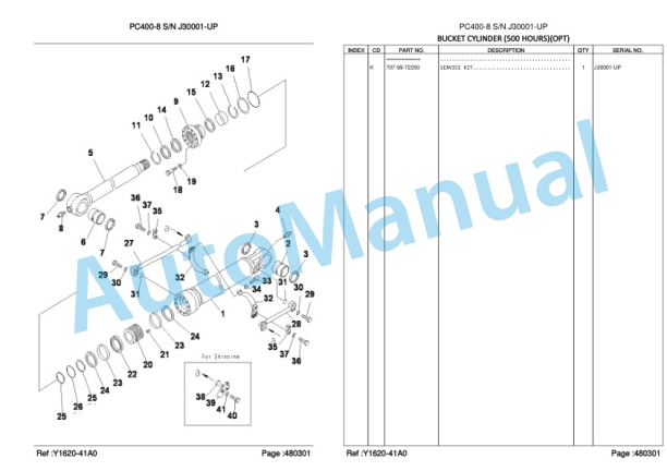 Komatsu PC400SE-8R, PC400LCSE-8R Hydraulic Excavator Parts Manual LEPBP40804-5