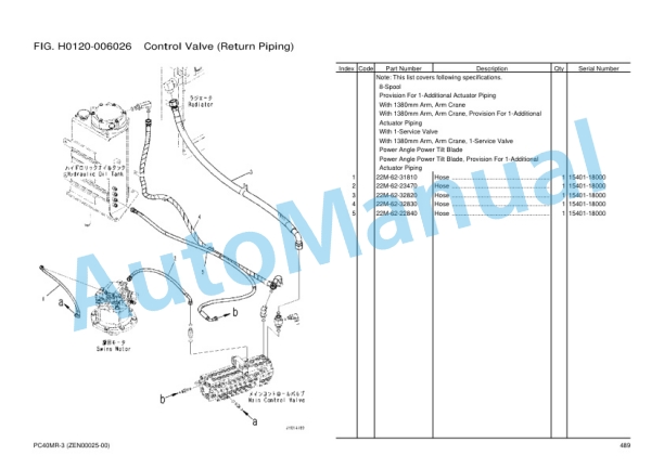 Komatsu PC40MR-3, 4D88E-6 Parts Manual ZEN00025-00-2